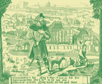 „Mapa Clermont en Beauvais” autorstwa French School