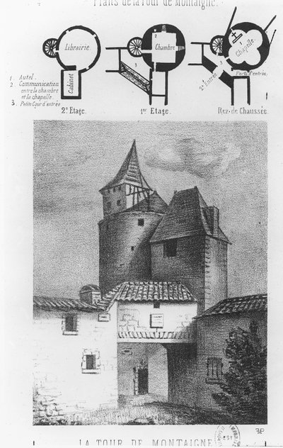 Plan Tour de Montaigne, w Saint-Michel-de-Montaigne (lito) autorstwa French School