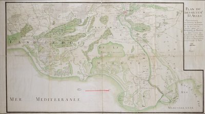 Plan departamentów Arles, 1789 autorstwa French School