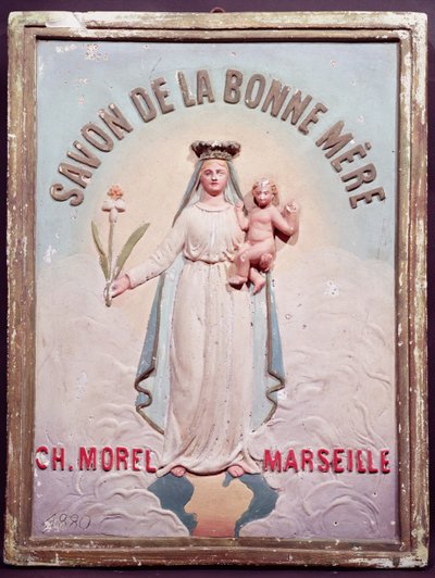Tablica reklamowa Savon de la Bonne Mere, 1880 (tynk) autorstwa French School