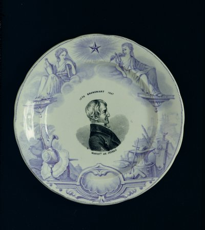 Talerz z portretem Aleksandra Brongniarta (1770-1847) (ceramika) autorstwa French School