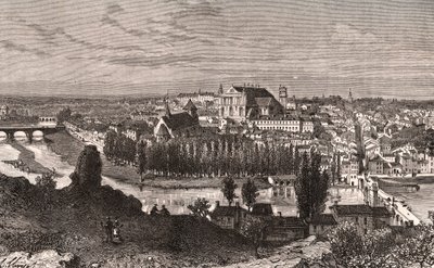Poitiers - rycina w „La France illustrée: geografia, historia, administracja statystyczna” autorstwa V.A. Malt-Browna. 1884 autorstwa French School
