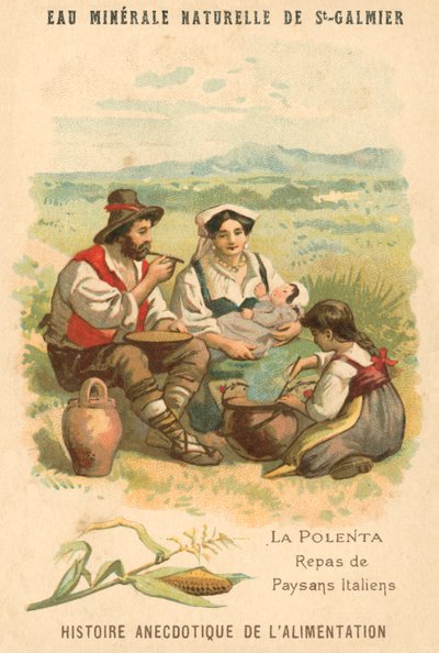 Polenta, mączka włoskich chłopów (chromolitho) autorstwa French School