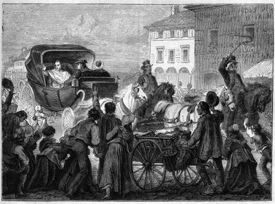Papież Pius VII (PIO PIUS) (1742-1823) opuścił Paryż 4 kwietnia autorstwa French School
