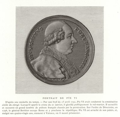 Papież Pius VI autorstwa French School