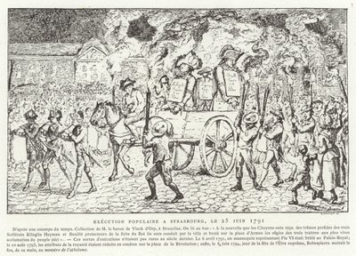 Ludowa egzekucja w Strasburgu, 25 czerwca 1791 r autorstwa French School