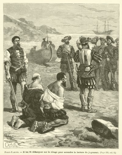 Port-Famine (grawerowanie) autorstwa French School