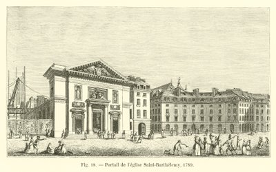Portal kościoła Saint-Barthelemy, 1789 autorstwa French School