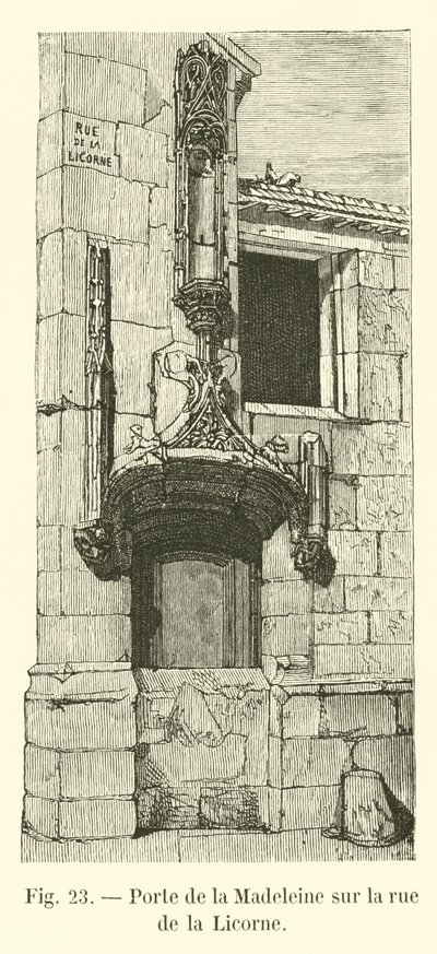 Porte de la Madeleine na rue de la Licorne autorstwa French School