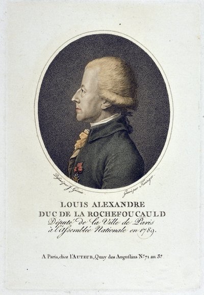 Portret Louis Alexandre de la Rochefoucauld, książę Enville (D