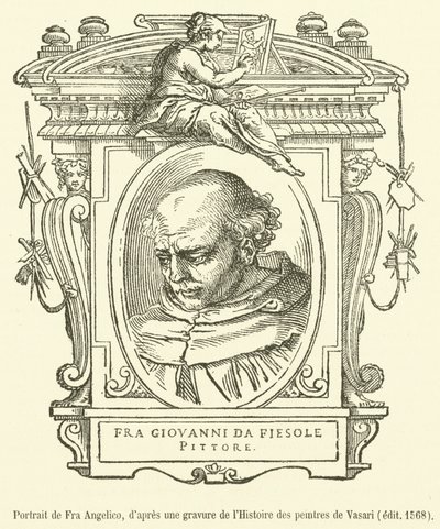 Portret Fra Angelico (rycina) autorstwa French School
