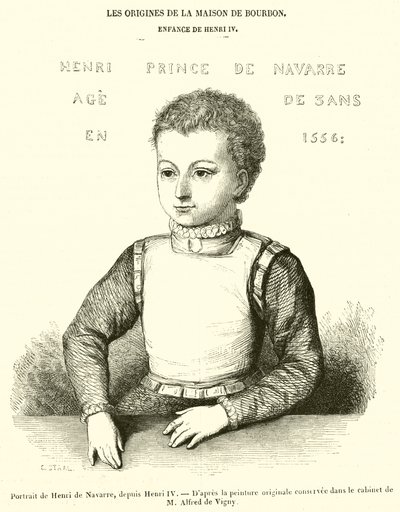 Portret Henryka z Nawarry, z Henryka IV (rycina) autorstwa French School