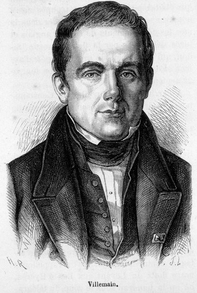 Portret Abla Francois Villemain, francuskiego profesora i polityka (1790 - 1867) autorstwa French School