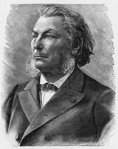 Portret admirała Moucheza (1821 - 1892) - w „Albumie nauki”; wybitni uczeni; Wielkie odkrycia”” 1896. autorstwa French School