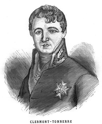 Portret Aime Marie Gaspard de Clermont-Tonnerre (Clermont Tonnerre autorstwa French School