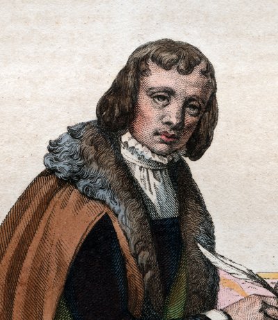 Portret Alaina Chartiera (1385-1430), francuskiego poety i pisarza politycznego. autorstwa French School