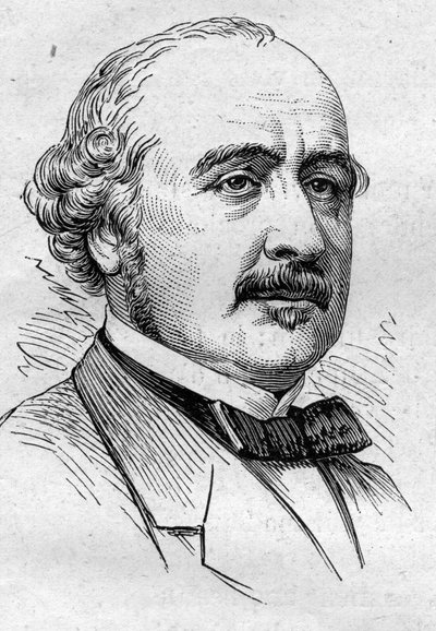 Portret Alberta de Broglie (1821-1901), francuskiego polityka, dyplomaty, historyka, eseisty i akademika. Grawer w „”Le Monde Illustré””n°883 z dnia 14 marca 1874 r. autorstwa French School