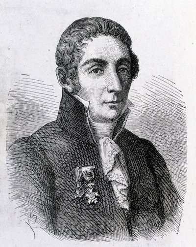 Portret Alessandro (Alexandre) Volta (1745 - 1827) - w „Albumie nauki”; wybitni uczeni; Wielkie odkrycia”” 1896. autorstwa French School