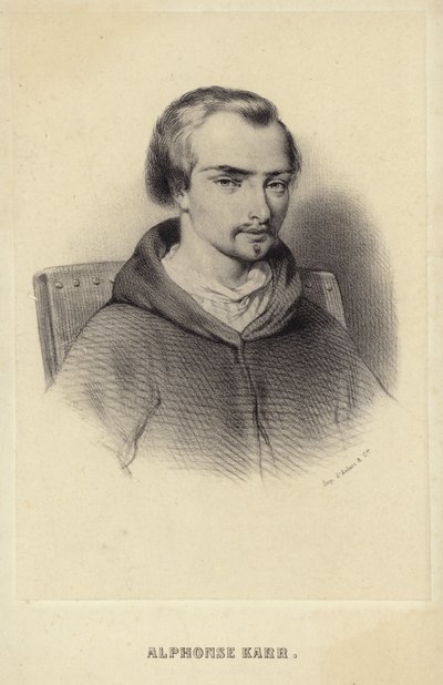 Portret Alfonsa Karr autorstwa French School