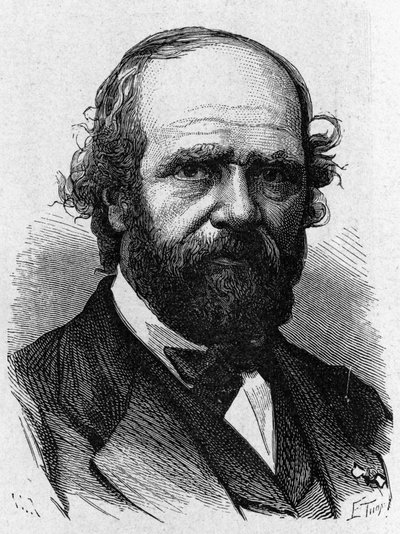 Portret Alfonsa Poitevina - w „Albumie nauki”; wybitni naukowcy; Wielkie odkrycia”” 1896. autorstwa French School