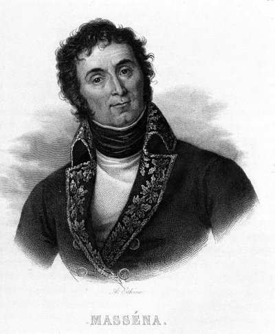 Portret Andre Masseny (1756 - 1817) - w „Revolution francaise” Thiersa. 19 wiek autorstwa French School