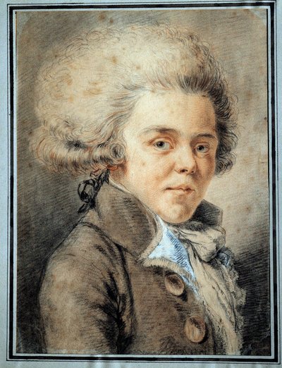 Portret Antoine de Rivarol (1753-1801) Francuski polemista i pisarz Akwarela szkoły francuskiej autorstwa French School