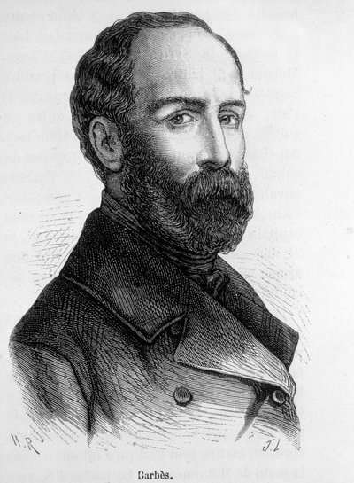 Portret Armanda Barbesa, rewolucjonisty francuskiego (1809-1870). autorstwa French School