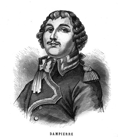 Portret Auguste Picot de Dampierre (1756-1793), generała rewolucji francuskiej. Grawer w „Les Illustrations De L