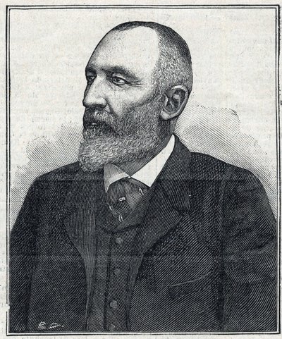 Portret Auguste Scherer-Kestner (Scheurer Kestner) (1833-1899), chemika, przemysłowca i polityka alzackiego. Rycina z 1897 r. Ze zbiorów prywatnych. autorstwa French School