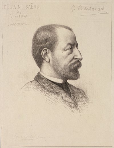 Portret Camille Saint-Saens (1835-1921) autorstwa French School