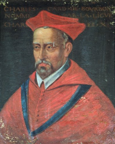 Portret kardynała Charlesa de Bourbon (1523-90) 1617-38 (olej na płótnie) autorstwa French School