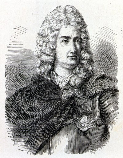 Portret Charlesa François Du Fay (Dufay?) (1698 - 1739), francuskiego chemika i fizyka - w „Albumie nauki”; wybitni naukowcy; Wielkie odkrycia”” 1896. autorstwa French School