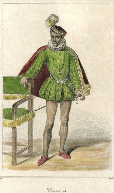 Portret Karola IX (1550 - 1574), króla Francji. autorstwa French School