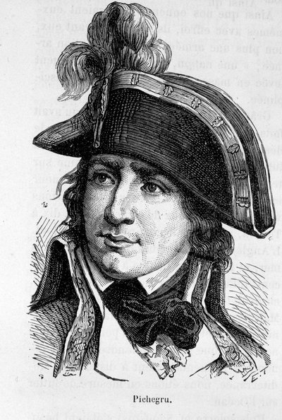 Portret Charlesa Pichegru, generała francuskiego (1761-1804) - w „Historii Francji” Henri Martina autorstwa French School