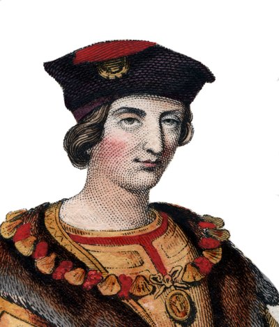 Portret Karola VIII Francji (1470-1498), króla Francji. autorstwa French School