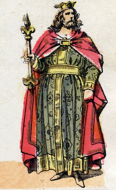 Portret Childeberta I (w. 497 - 558), króla Franków. autorstwa French School
