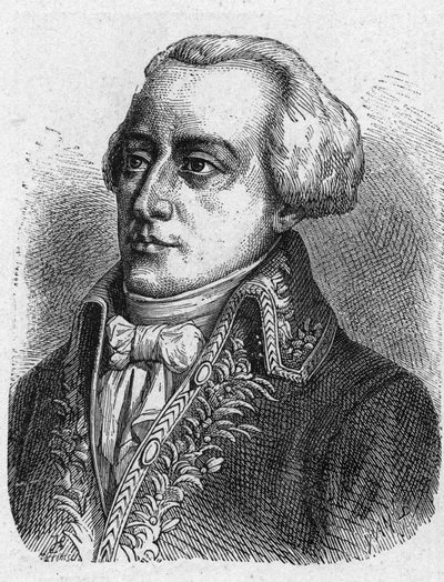 Portret Claude Louis Petiet (1749 - 1806), Komisarz Wojenny. Rycina z 1889 r. Ze zbiorów prywatnych. autorstwa French School