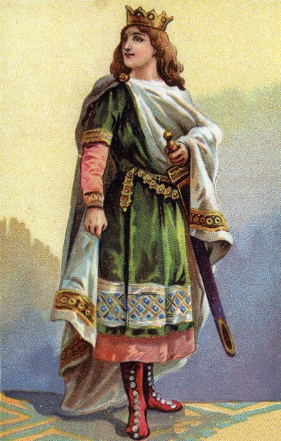 Portret Clotaire (Clothaire) III, króla franków (652-673). autorstwa French School