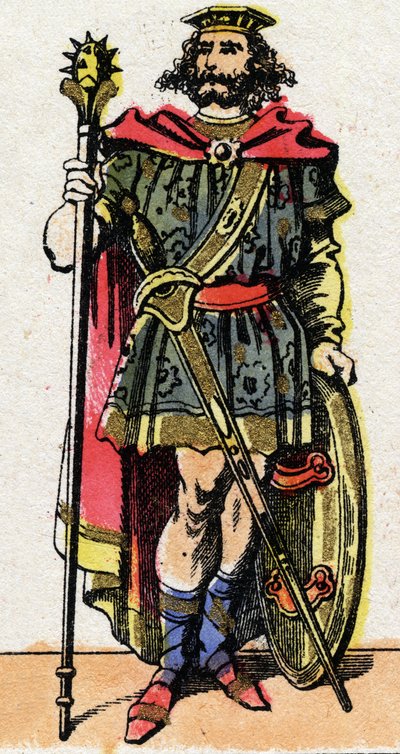 Portret Clotaire (Clothaire) I, króla Franków od 511 do 561). autorstwa French School