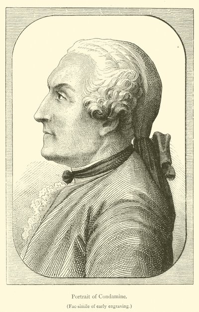 Portret Condamine (rycina) autorstwa French School