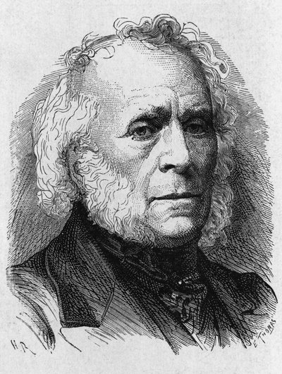 Portret Davida Brewstera (1781 - 1868) - w „Albumie nauki”; Znani uczeni; Wielkie odkrycia”” 1896. autorstwa French School