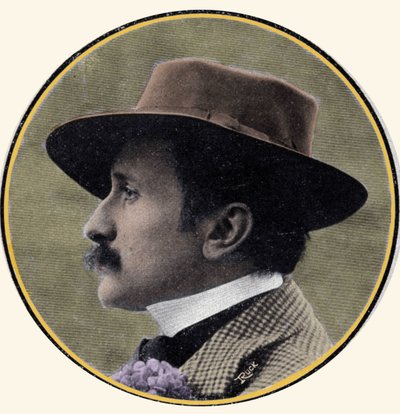 Portret Edmonda Rostanda (1868-1918), francuskiego pisarza. autorstwa French School