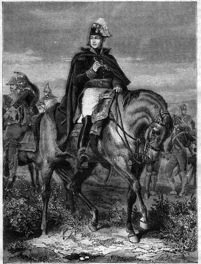 Portret Edouarda Adolphe Casimira Josepha Mortiera, księcia Treviso (1768-1835), marszałka Francji - w „Historii imperium po dziejach konsulatu” Adolphe Thiers - 1879 - kolekcja prywatna autorstwa French School