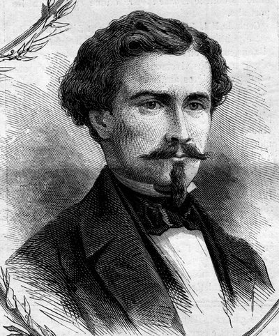 Portret Emile Keller (1828-1909), francuskiego polityka. Grawer w „Le Monde Illustré” nr 262 z 19 kwietnia 1862 r. autorstwa French School