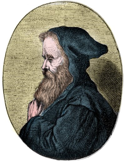 Portret Empedoklesa de.490 pne, greckiego filozofa. autorstwa French School