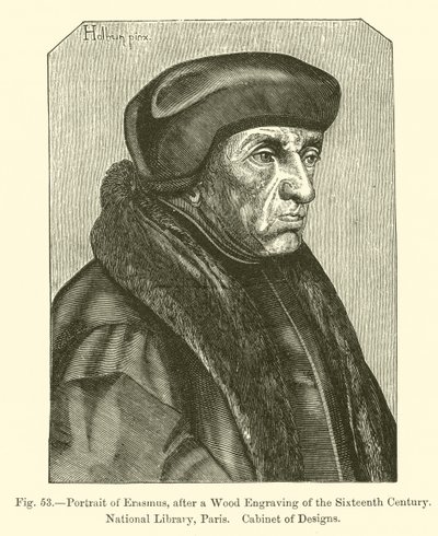 Portret Erasmusa (grafika) autorstwa French School