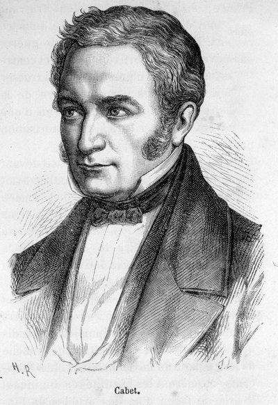 Portret Etienne Cabeta, francuskiego socjalisty (1788-1856) autorstwa French School