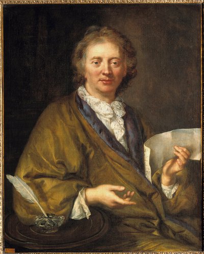 Portret Francois Couperina (1668-1733), dit Couperin le Grand, francuskiego kompozytora i organisty. Anonimowy obraz z XVII wieku. olej na płótnie, 90 x 73 cm. - Portret Francois Couperina (1668-1733), znanego jako Couperin Wielki, francuskiego kompozytora autorstwa French School