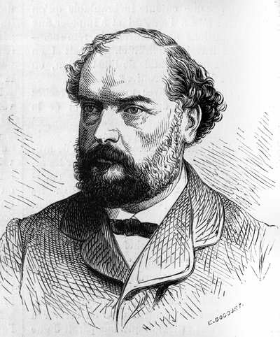 Portret Francois Desire Bancel (1822-1871), polityk francuski. Grawerowanie w „” Świat Ilustrowany”” nr 634 z 5 czerwca autorstwa French School