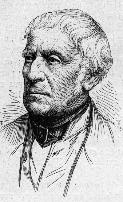 Portret Francois Guizota (1787-1874), francuskiego polityka, historyka i akademika. Grawer w „”Le Monde Illustré””n°883 z dnia 14 marca 1874 r. autorstwa French School